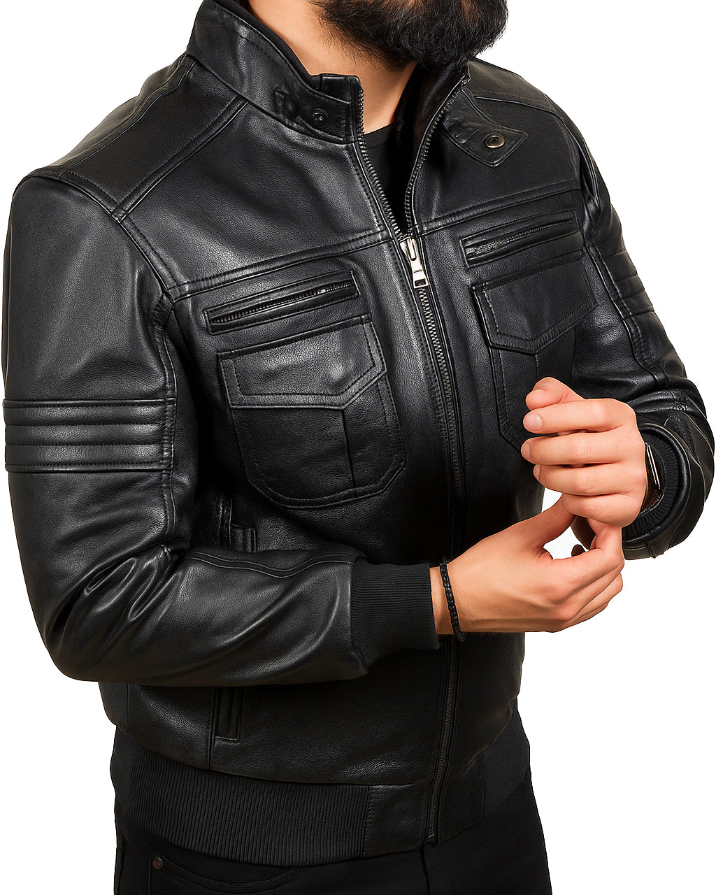 Lazio – Premium Black Leather Flight Jacket Lazio – Premium Black Leather Flight Jacket