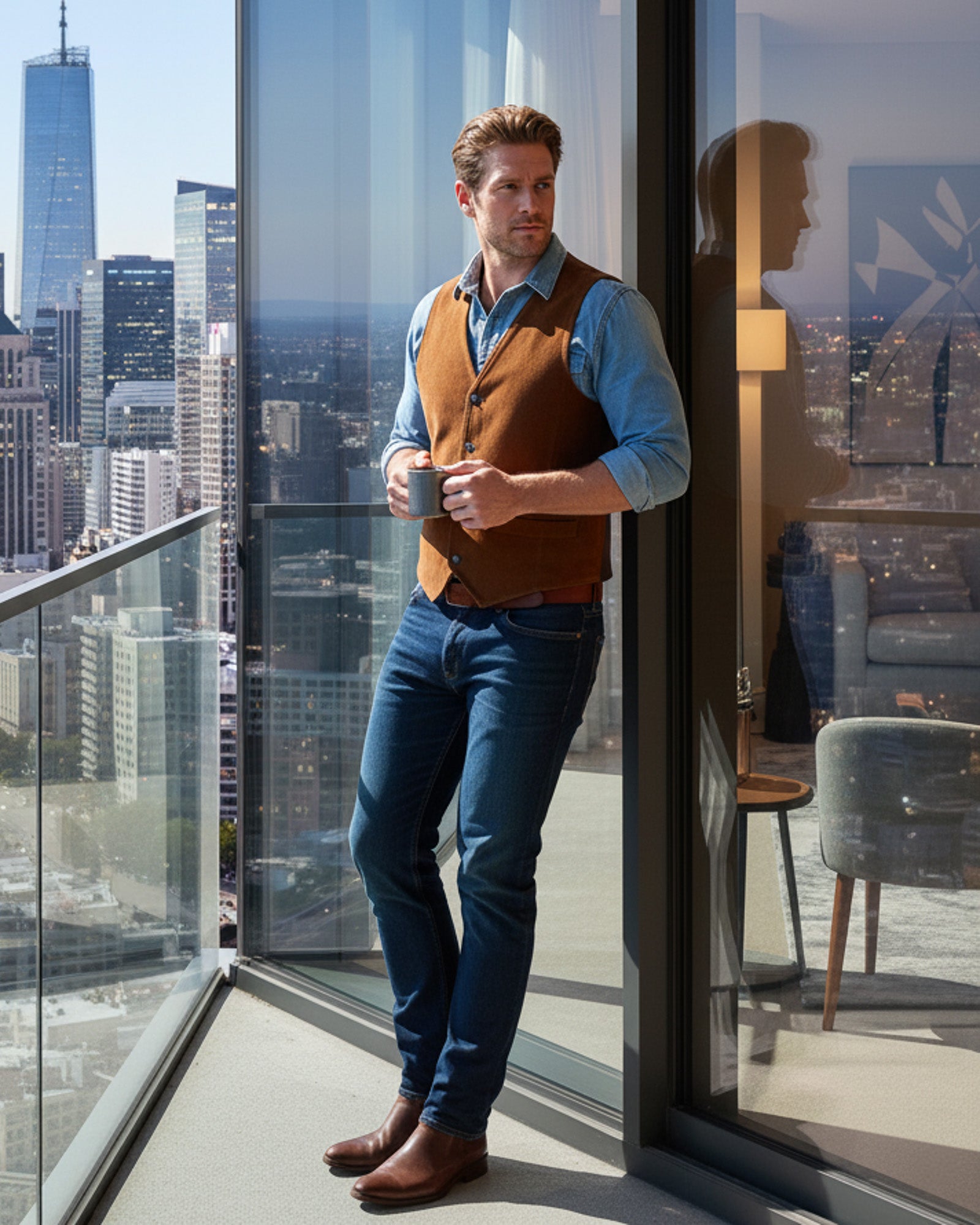 Berera – Men’s Brown Suede Leather Vest Berera – Men’s Brown Suede Leather Vest