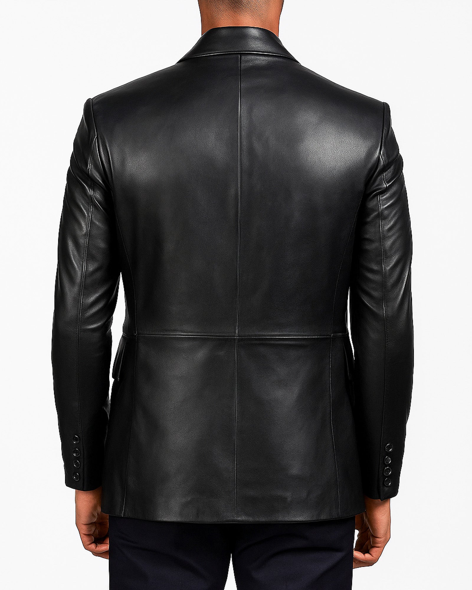 Parma – Classic Black Leather Suit Jacket for Men Parma – Classic Black Leather Suit Jacket for Men