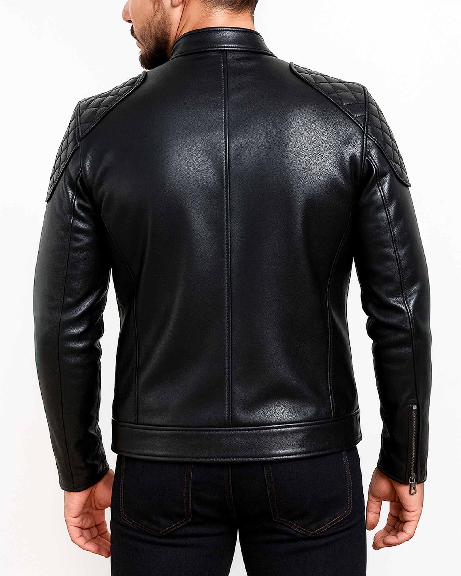 Ortona - Men’s Black Leather Biker Jacket Ortona - Men’s Black Leather Biker Jacket