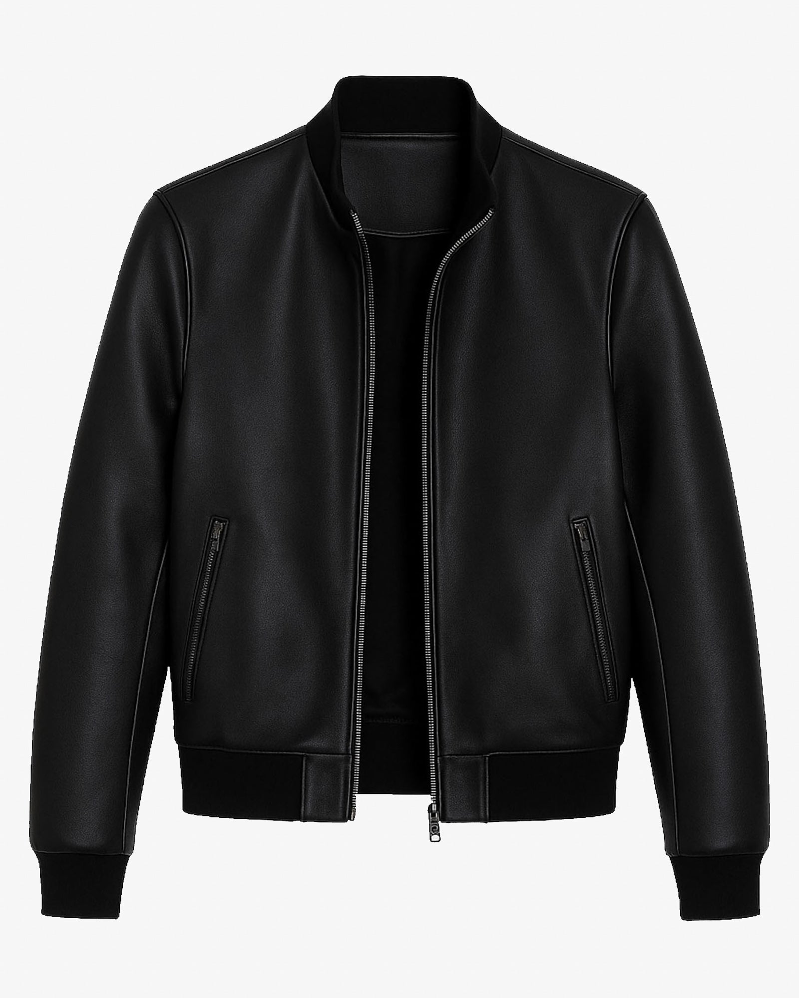 Viterbo – Classic Black Leather Bomber Jacket for Men Viterbo – Classic Black Leather Bomber Jacket for Men
