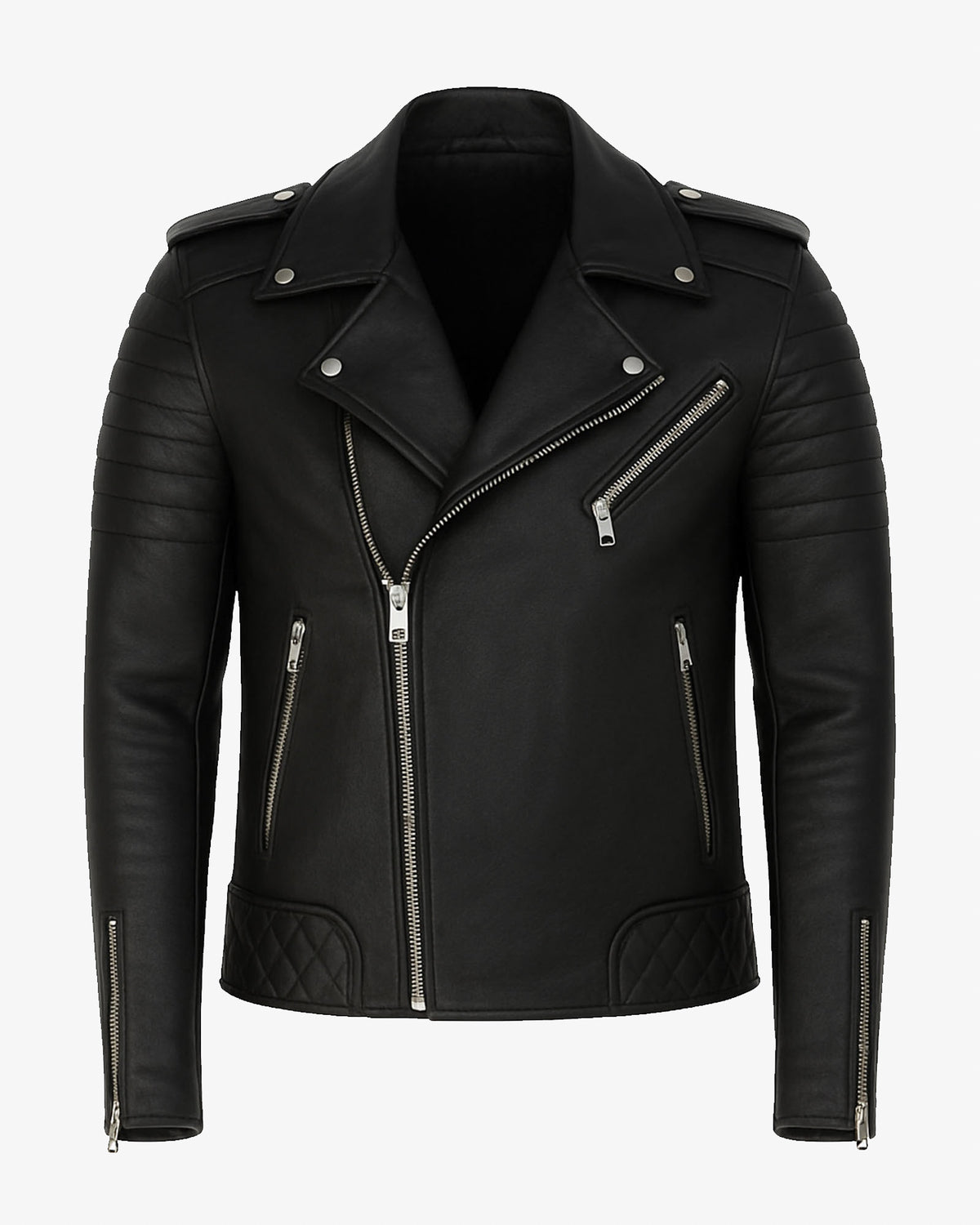 Milano – Men’s Black Leather Biker Jacket