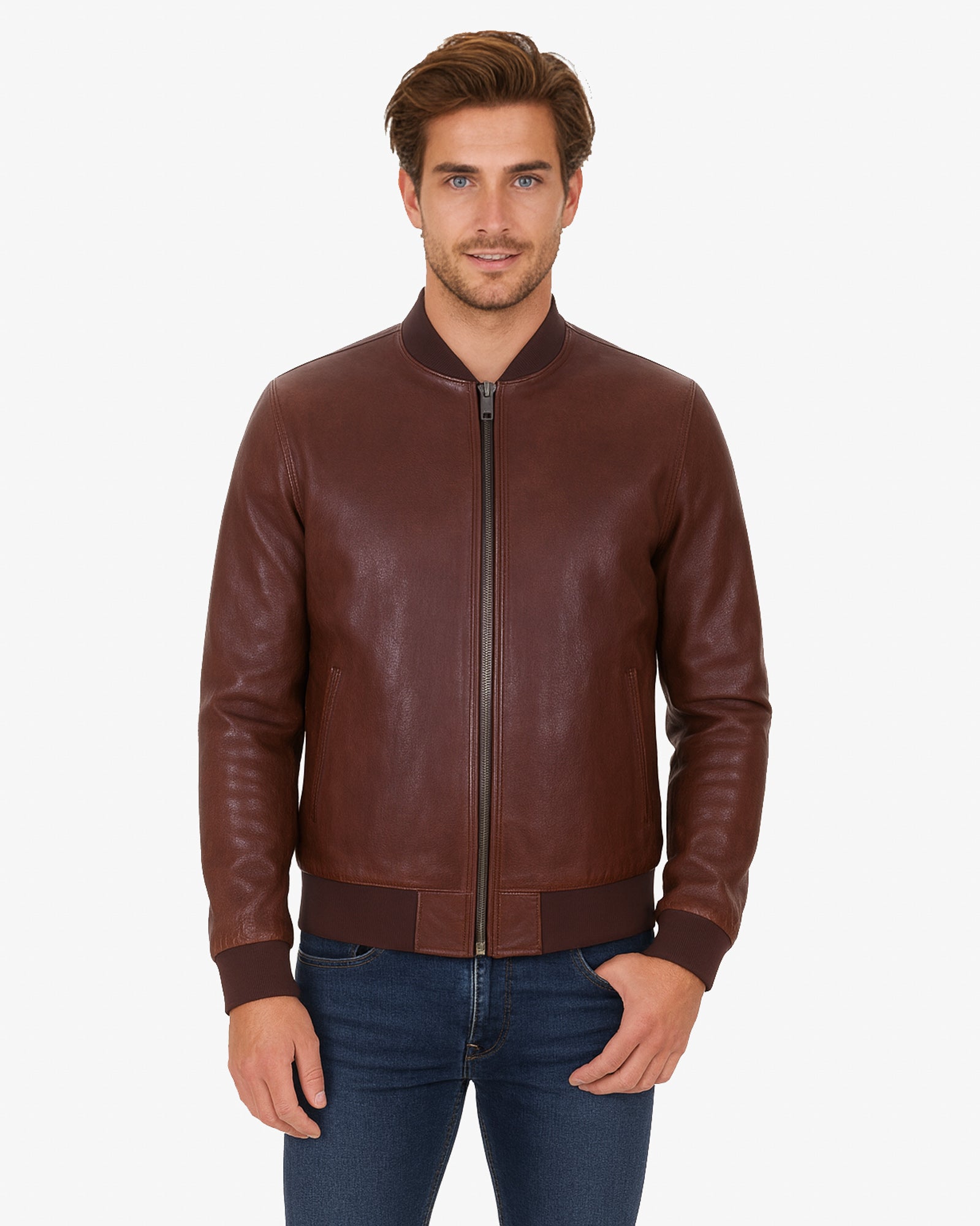 Torino – Men’s Vintage Brown Leather Bomber Jacket Torino – Men’s Vintage Brown Leather Bomber Jacket