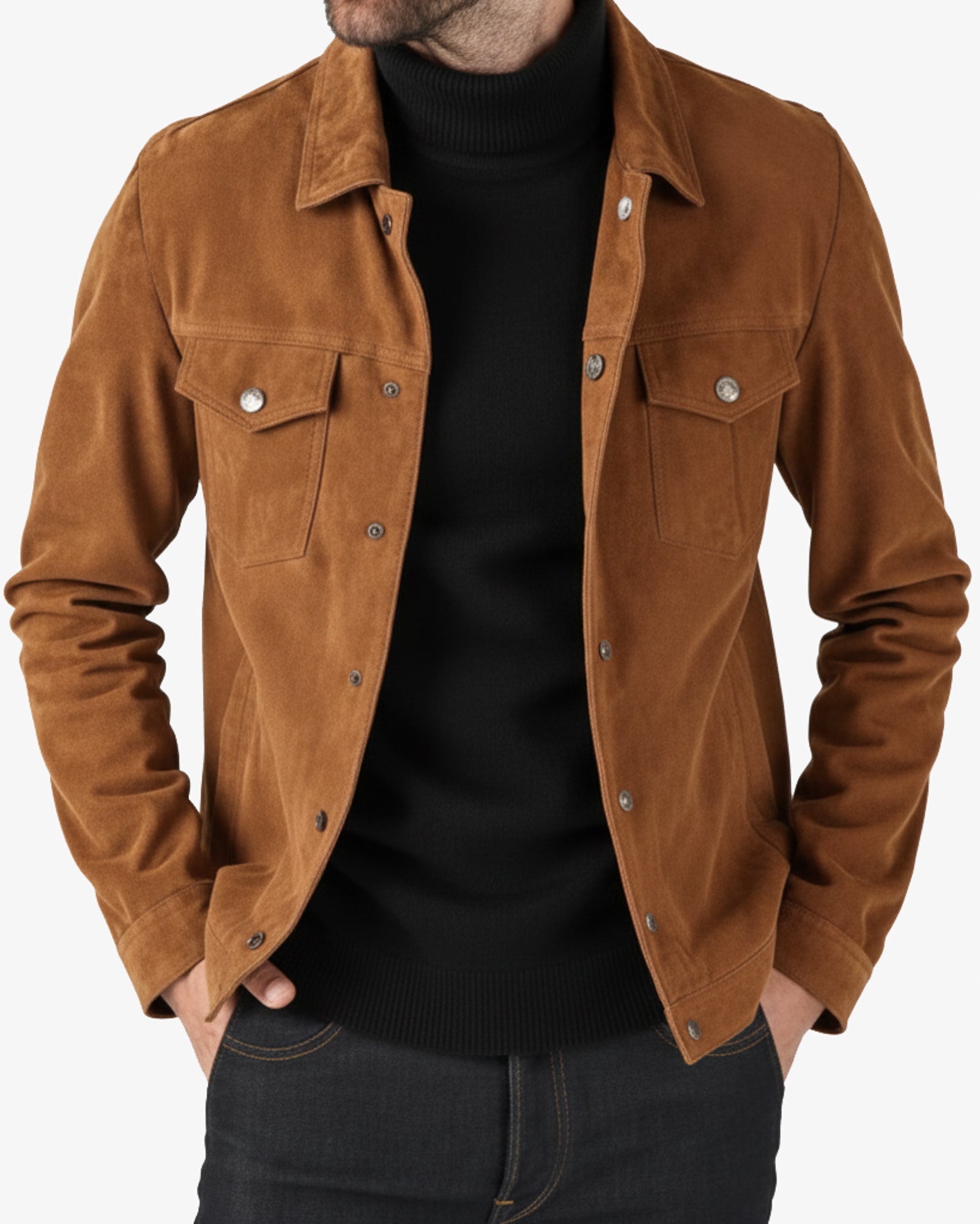 Rivoli – Men’s Suede Trucker Leather Jacket Rivoli – Men’s Suede Trucker Leather Jacket