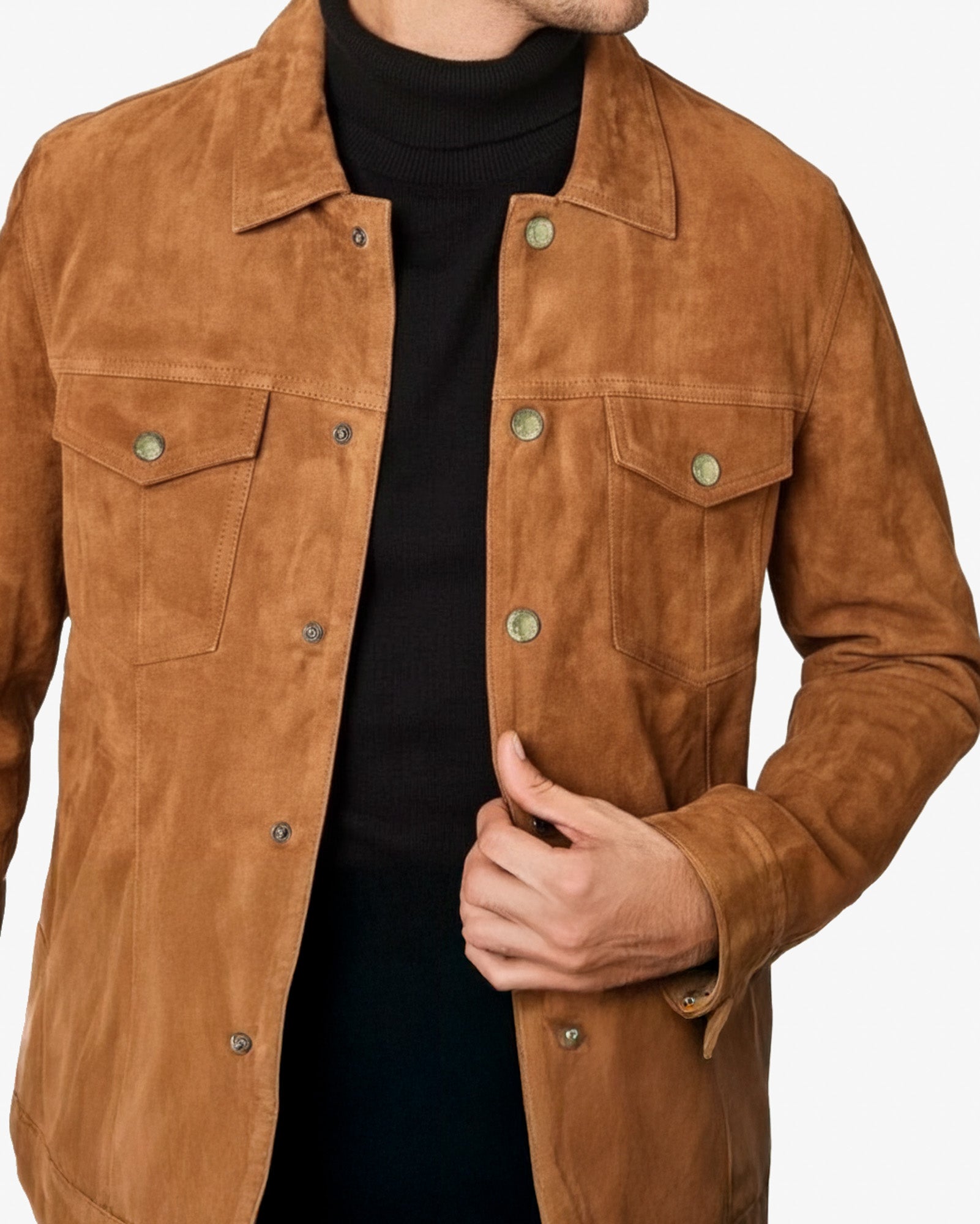Rivoli – Men’s Suede Trucker Leather Jacket Rivoli – Men’s Suede Trucker Leather Jacket