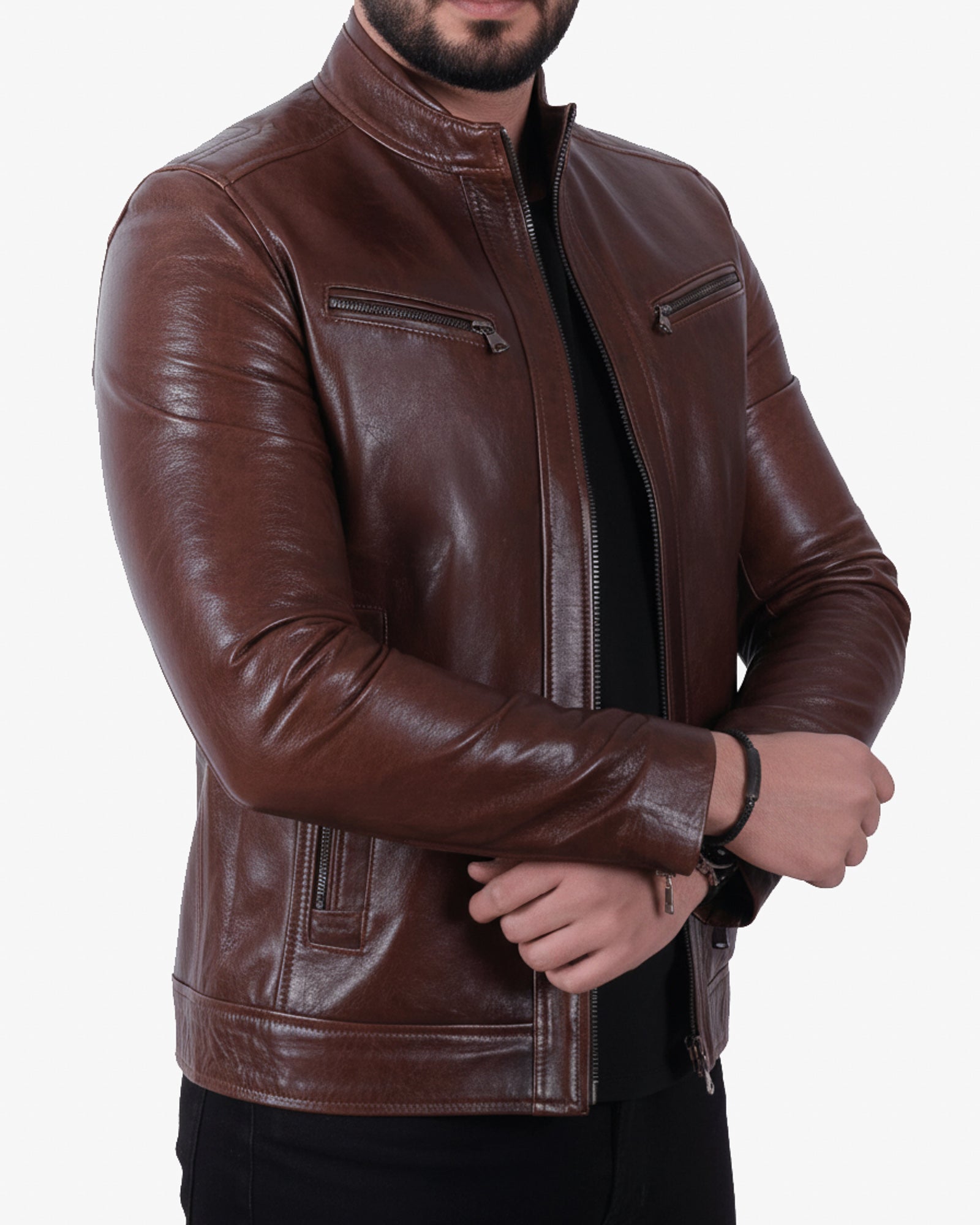 Mantova – Men’s Brown Leather Biker Jacket Mantova – Men’s Brown Leather Biker Jacket