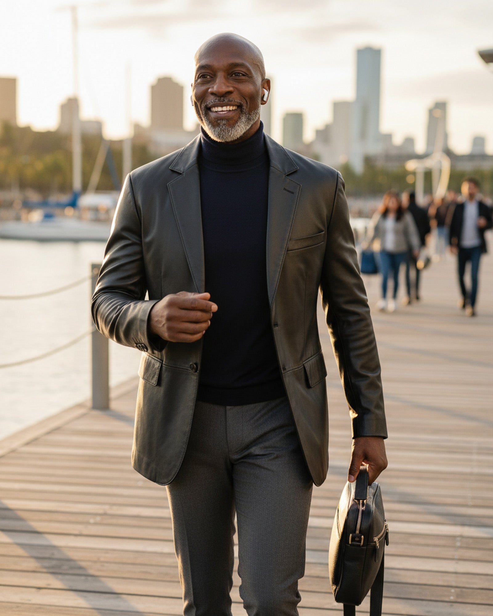 Parma – Classic Black Leather Suit Jacket for Men Parma – Classic Black Leather Suit Jacket for Men