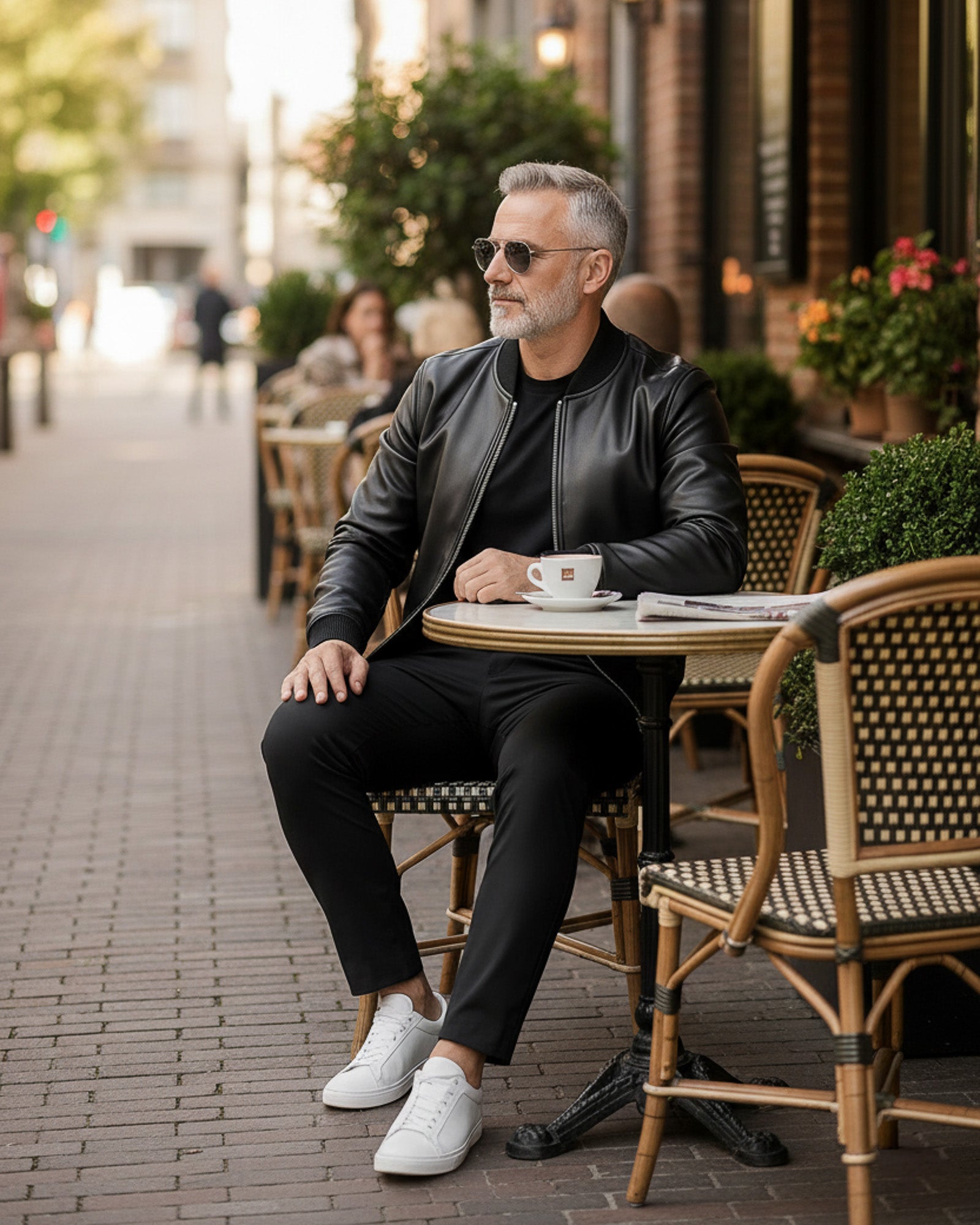 Lusso – Premium Black Leather Bomber Jacket Lusso – Premium Black Leather Bomber Jacket