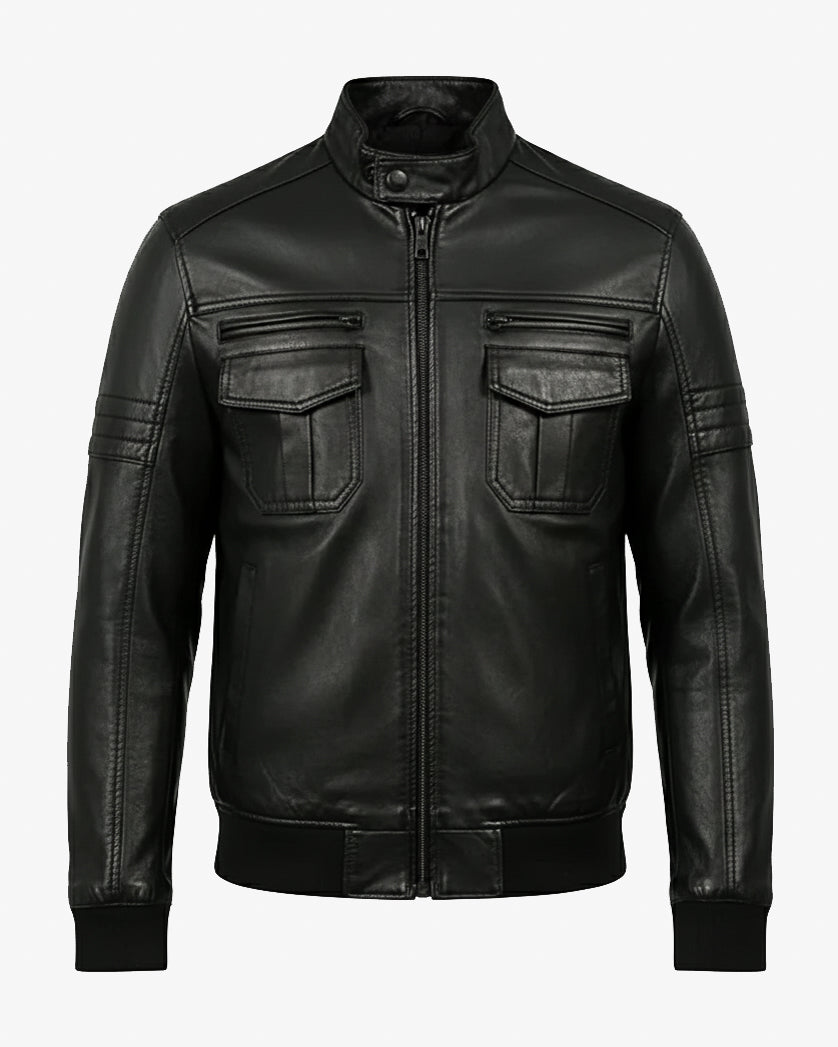 Lazio – Premium Black Leather Flight Jacket Lazio – Premium Black Leather Flight Jacket