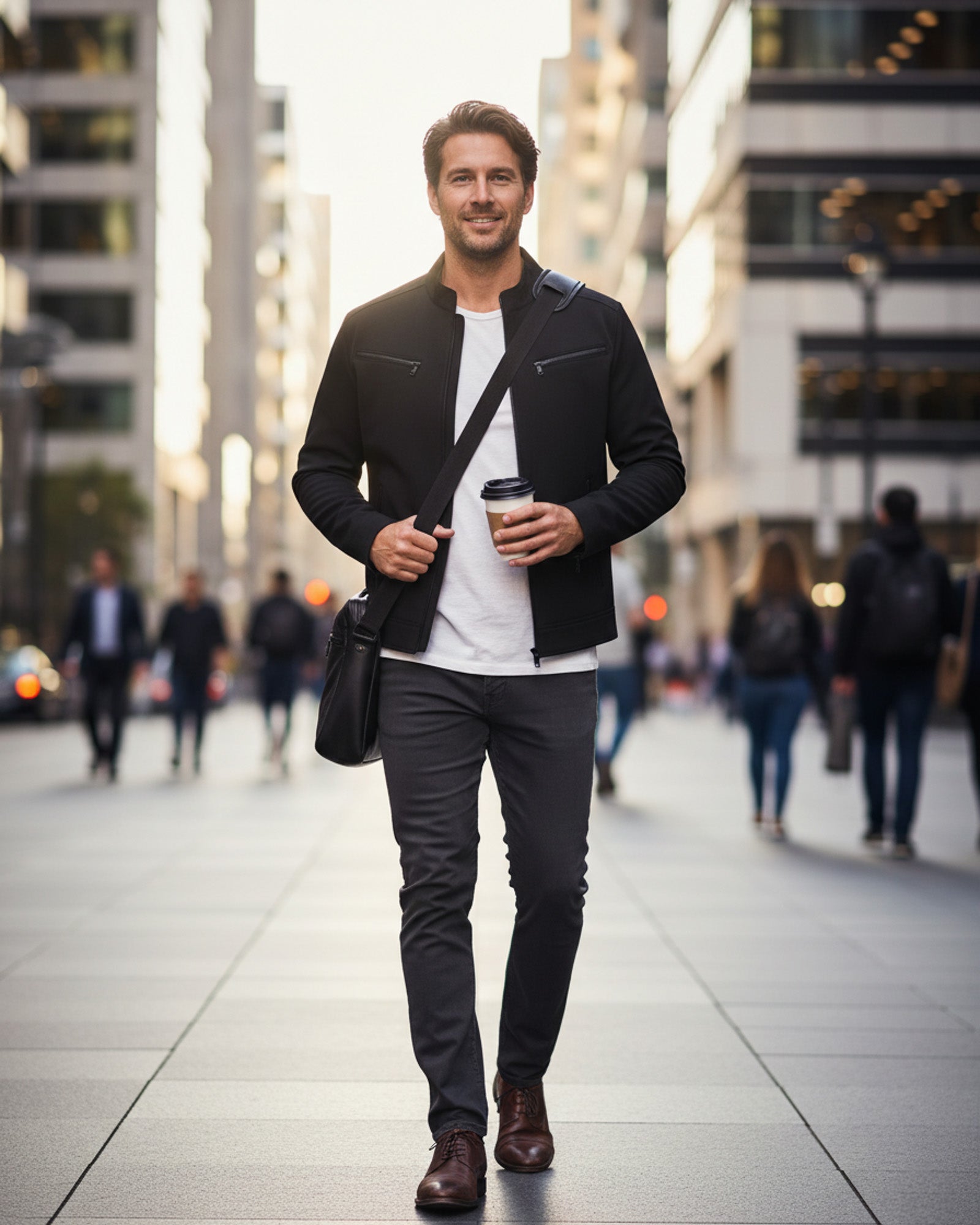Vicenza – Classic Black Biker Leather Jacket for Men Vicenza – Classic Black Biker Leather Jacket for Men