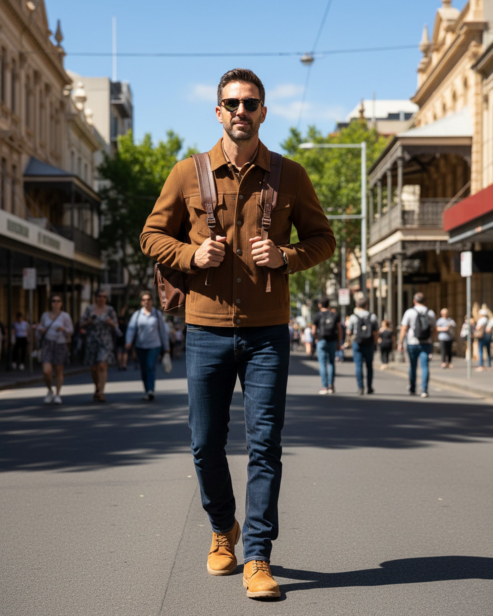 Rivoli – Men’s Suede Trucker Leather Jacket Rivoli – Men’s Suede Trucker Leather Jacket