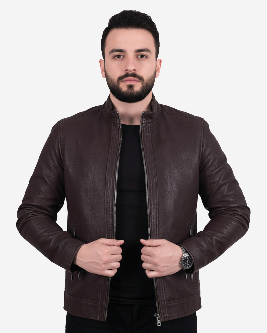 Perugia – Classic Brown Buffalo Leather Biker Jacket Perugia – Classic Brown Buffalo Leather Biker Jacket