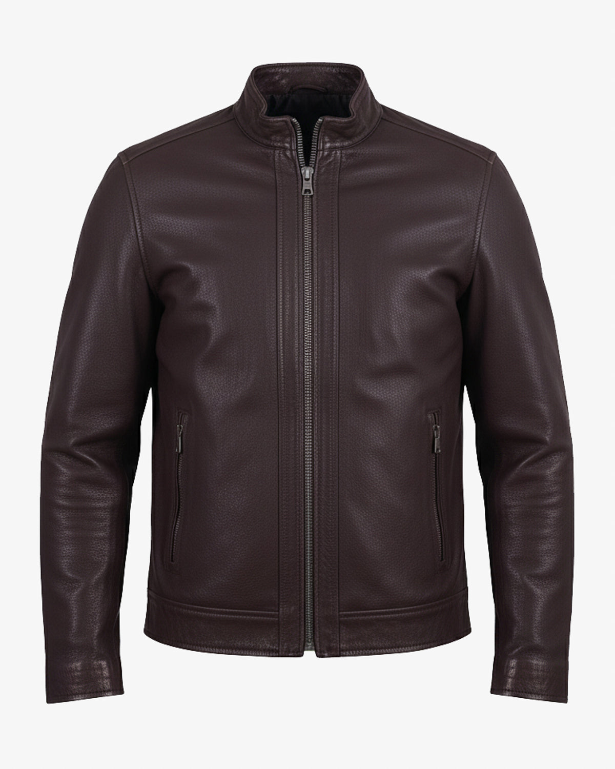 Perugia – Classic Brown Buffalo Leather Biker Jacket