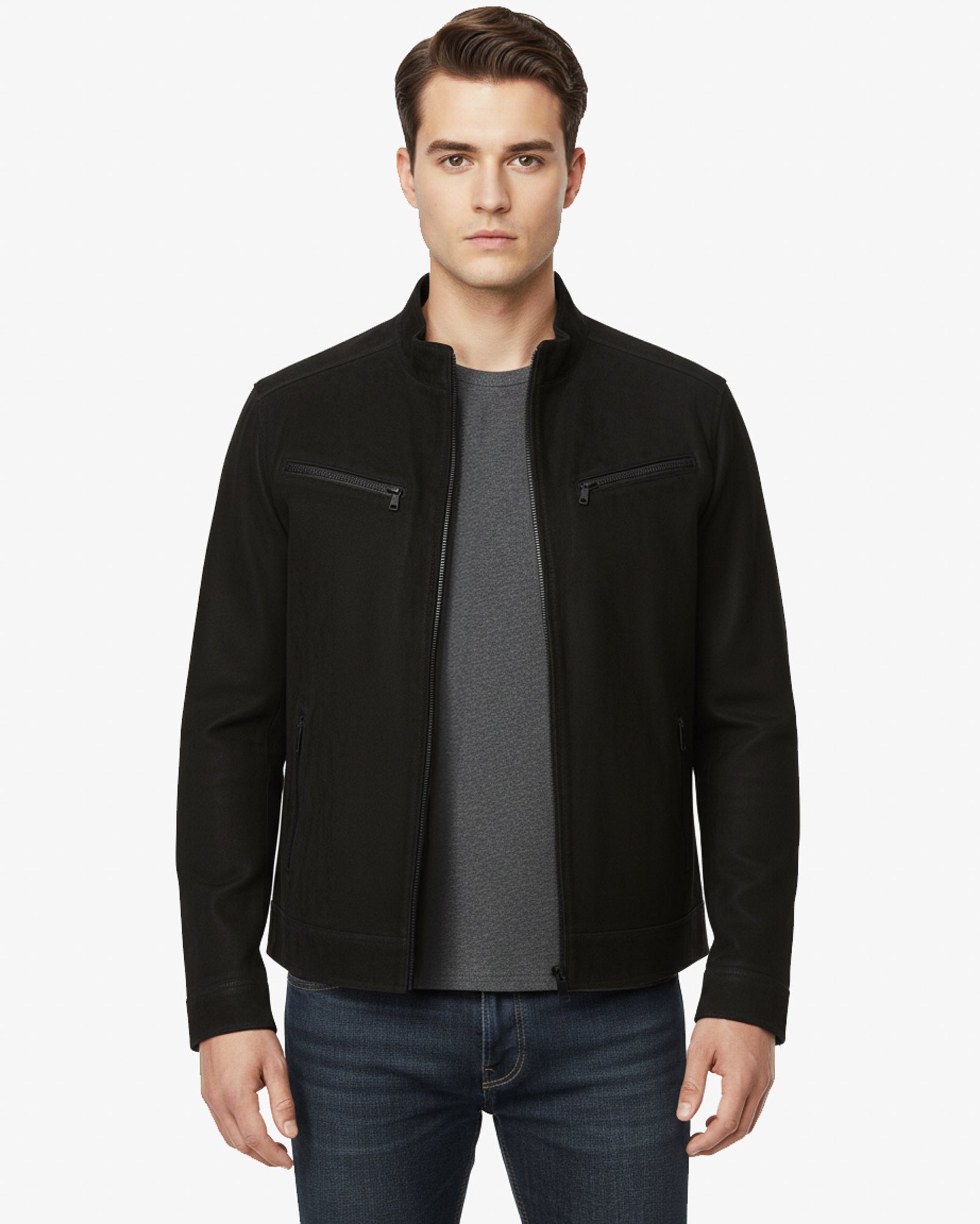Vicenza – Classic Black Biker Leather Jacket for Men Vicenza – Classic Black Biker Leather Jacket for Men