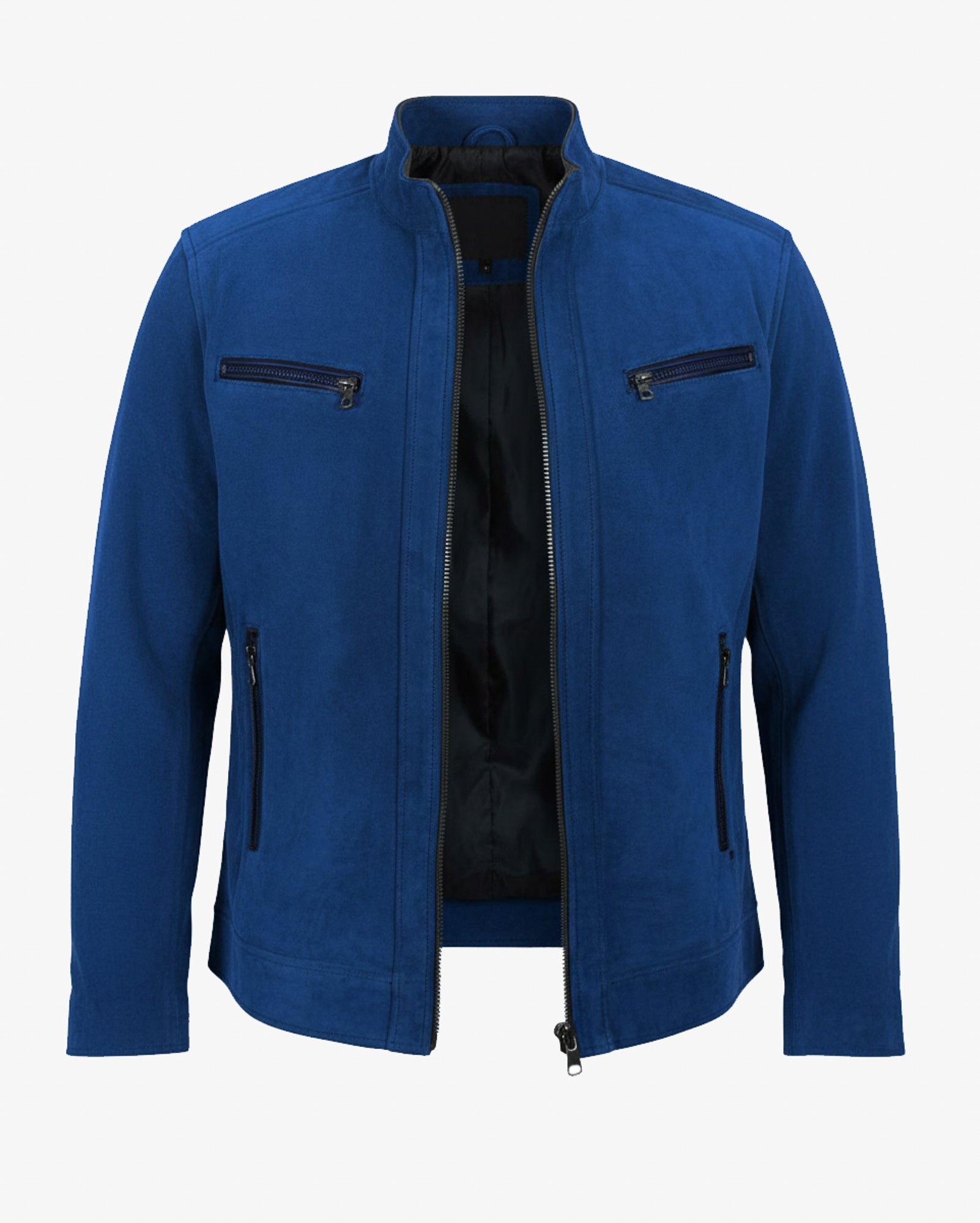Madena – Classic Blue Suede Leather Jacket for Men Madena – Classic Blue Suede Leather Jacket for Men