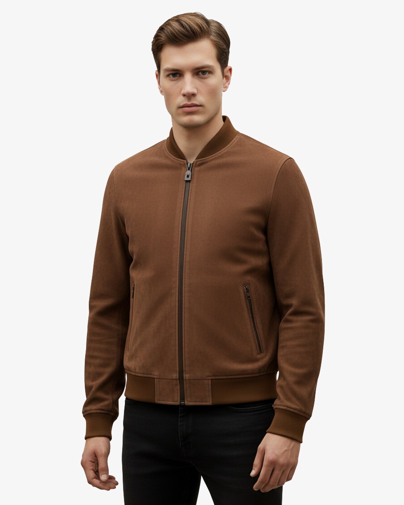 Toscana – Men’s Tobacco Leather Bomber Jacket Toscana – Men’s Tobacco Leather Bomber Jacket