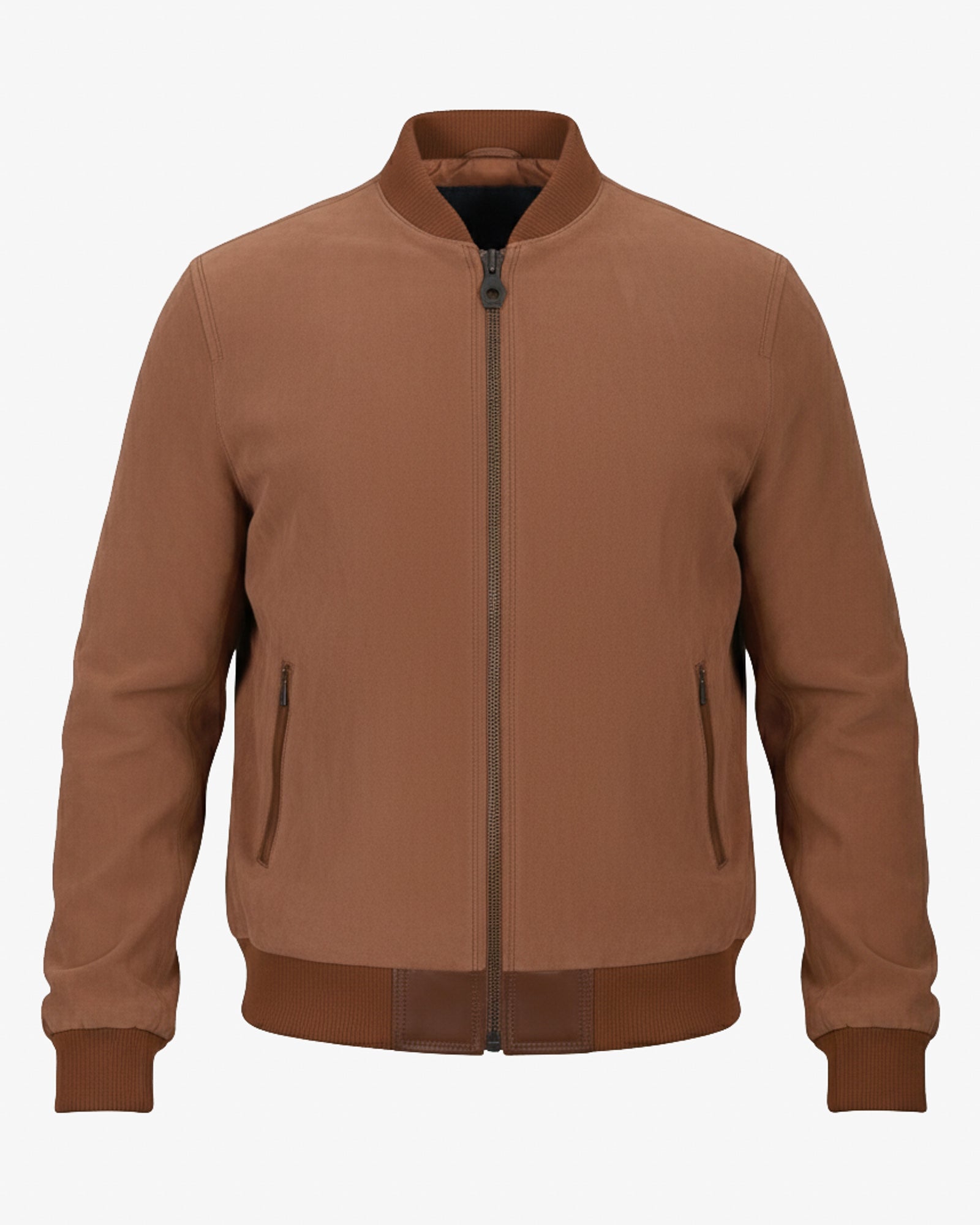 Lecce – Men’s Cognac Leather Bomber Jacket Lecce – Men’s Cognac Leather Bomber Jacket