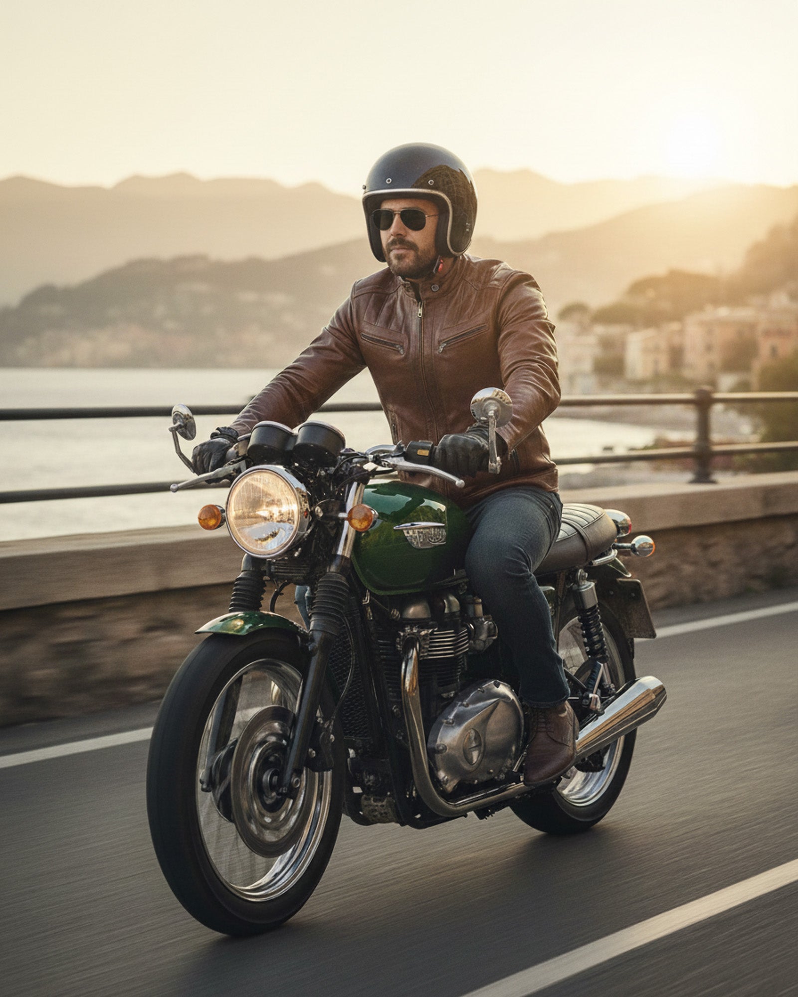 Modena – Men’s Brown Leather Biker Jacket Modena – Men’s Brown Leather Biker Jacket