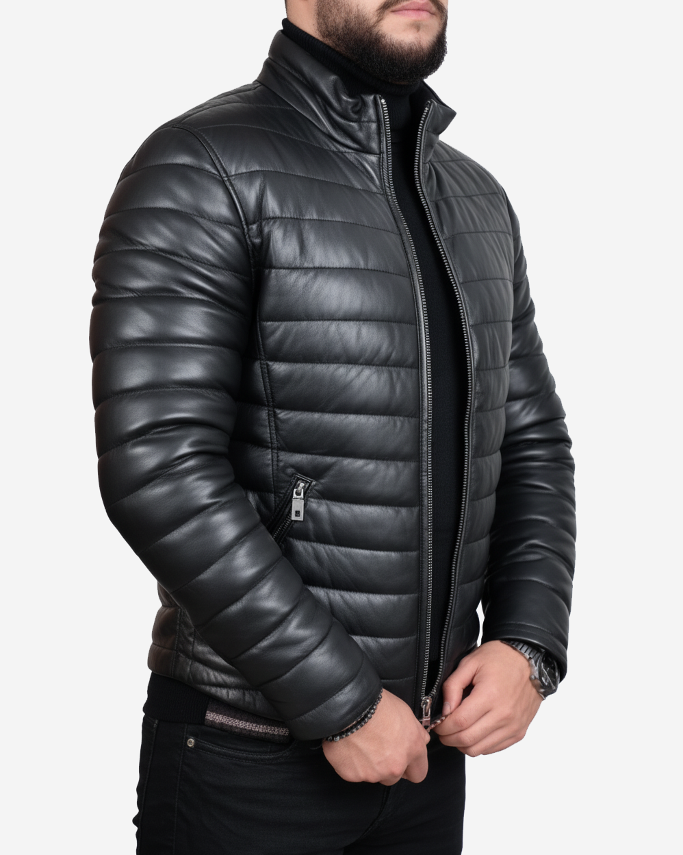 Cortina – Premium Black Quilted Leather Jacket Cortina – Premium Black Quilted Leather Jacket