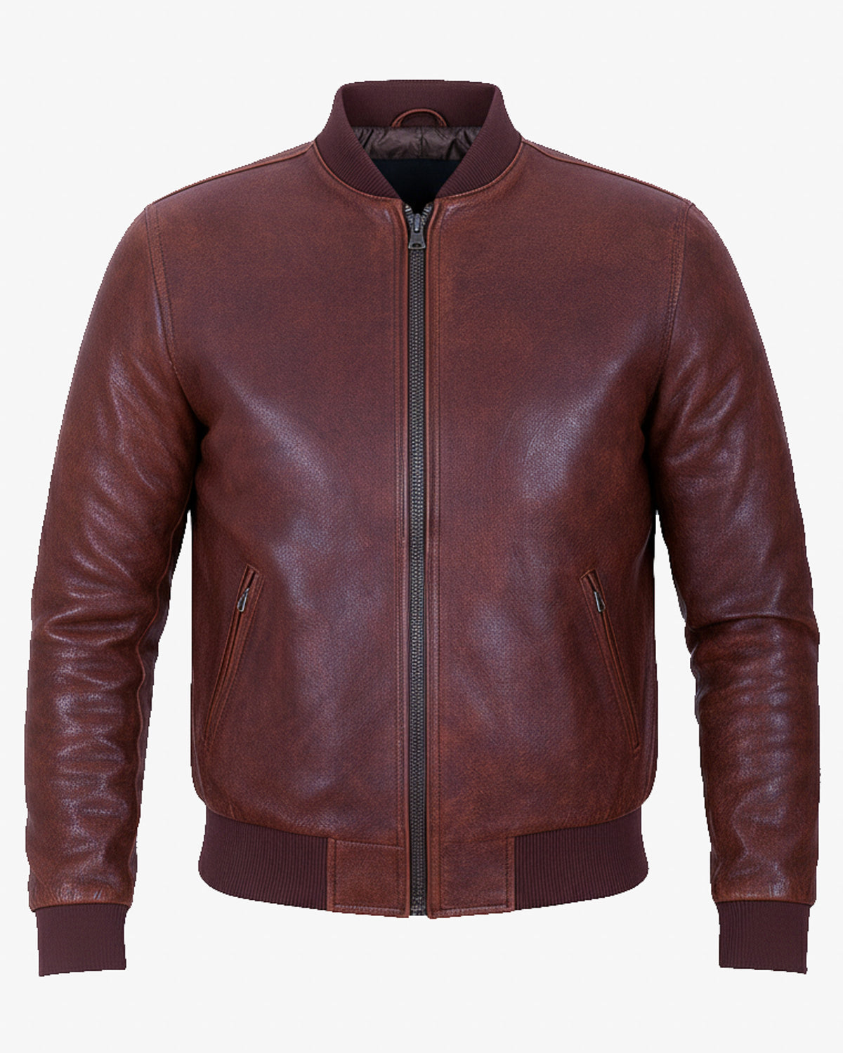 Torino – Men’s Vintage Brown Leather Bomber Jacket