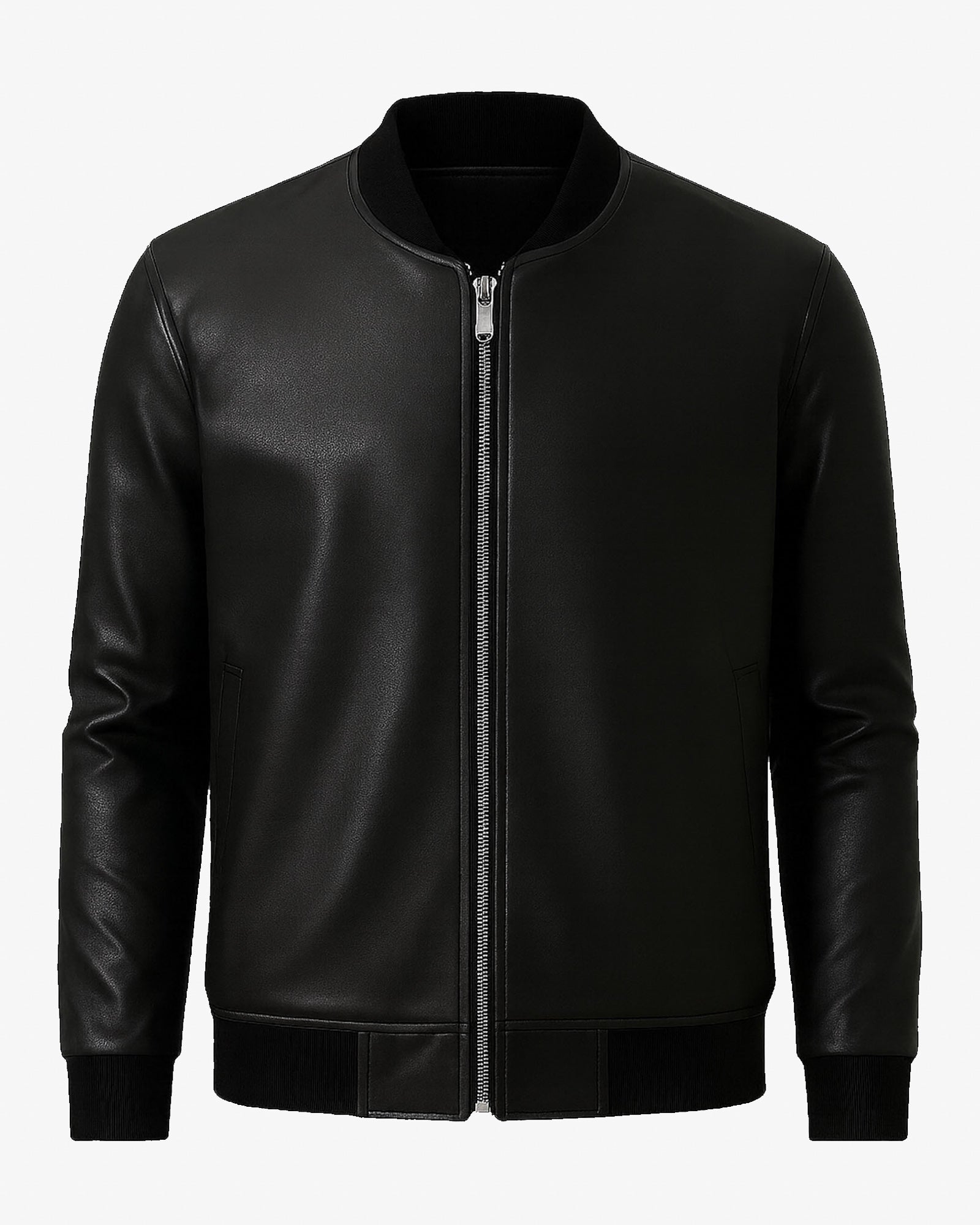 Lusso – Premium Black Leather Bomber Jacket Lusso – Premium Black Leather Bomber Jacket