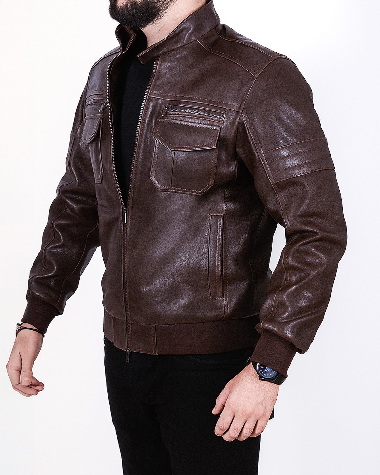 Palermo – Men’s Brown Leather Biker Jacket Palermo – Men’s Brown Leather Biker Jacket