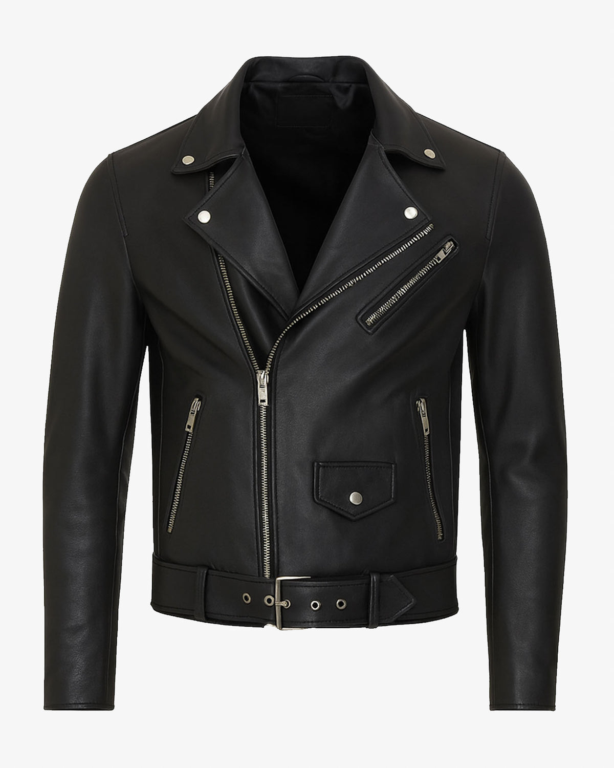 Taranto – Premium Black Leather Motorcycle Jacket