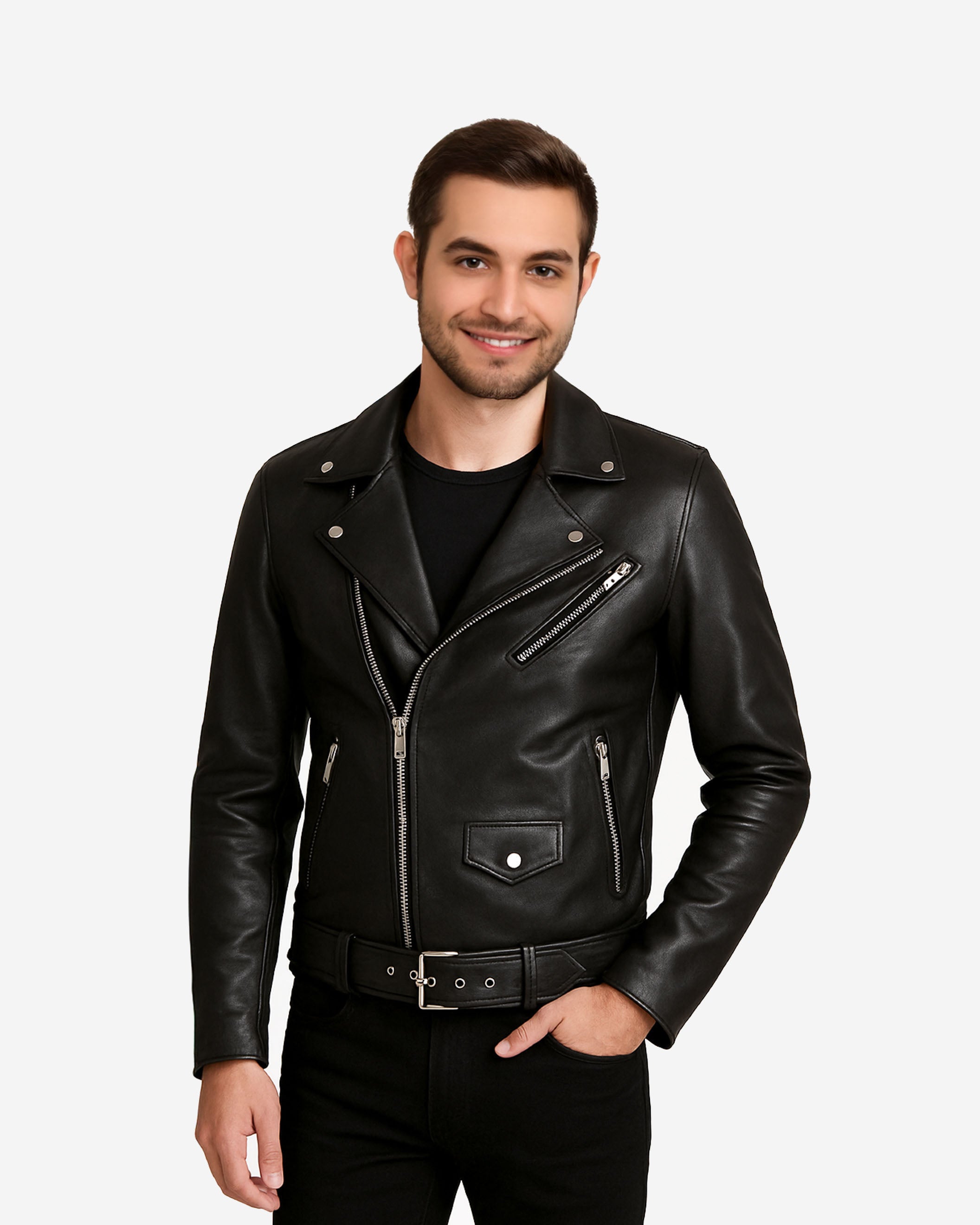 Taranto – Premium Black Leather Motorcycle Jacket Taranto – Premium Black Leather Motorcycle Jacket