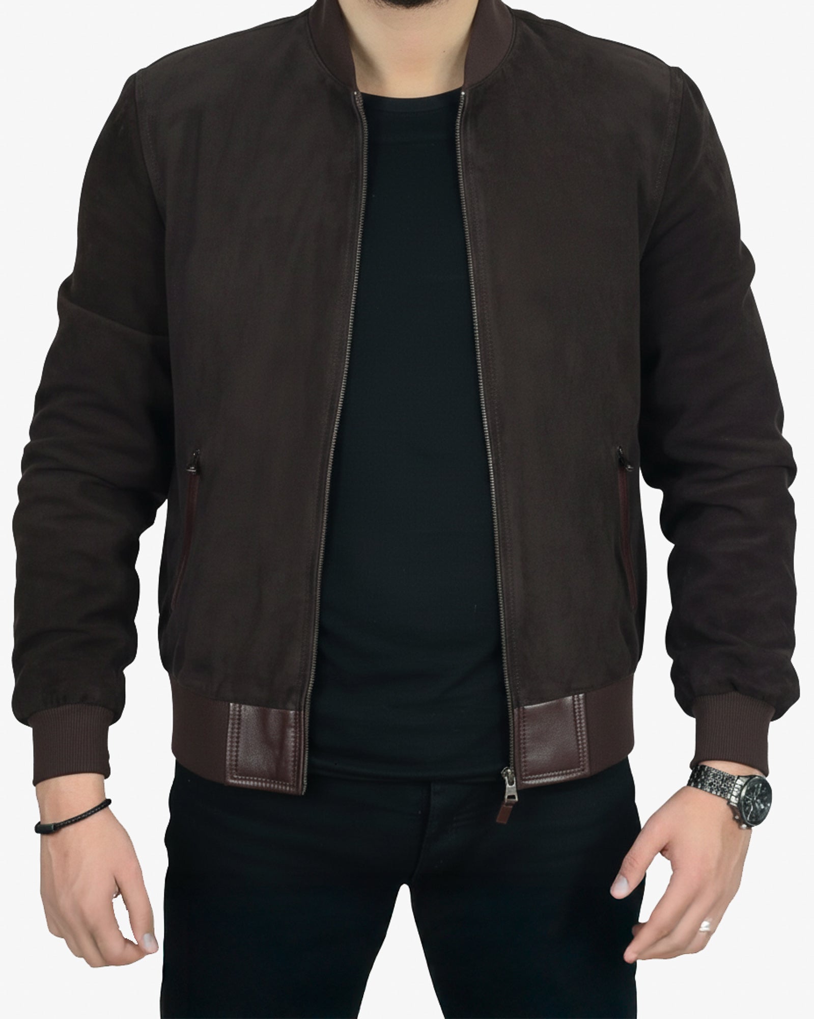 Lucca – Brown Suede Bomber Jacket for Men Lucca – Brown Suede Bomber Jacket for Men