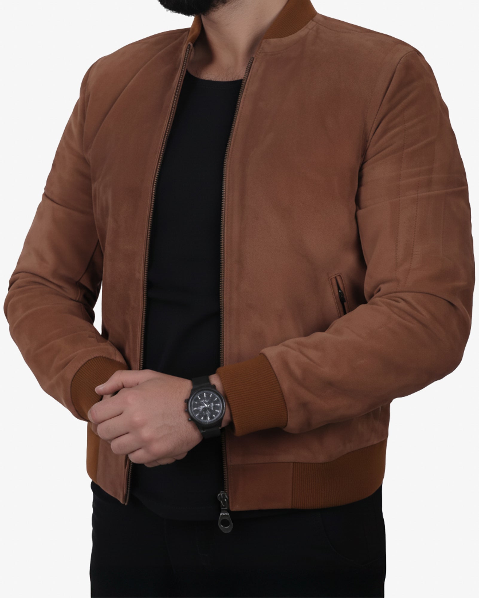 Toscana – Men’s Tobacco Leather Bomber Jacket Toscana – Men’s Tobacco Leather Bomber Jacket