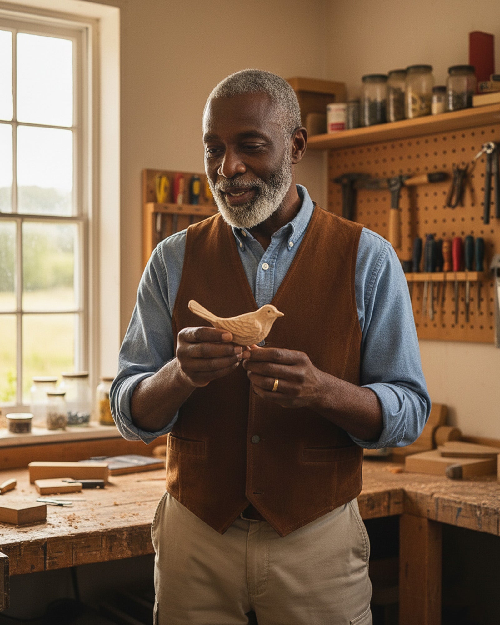 Berera – Men’s Brown Suede Leather Vest