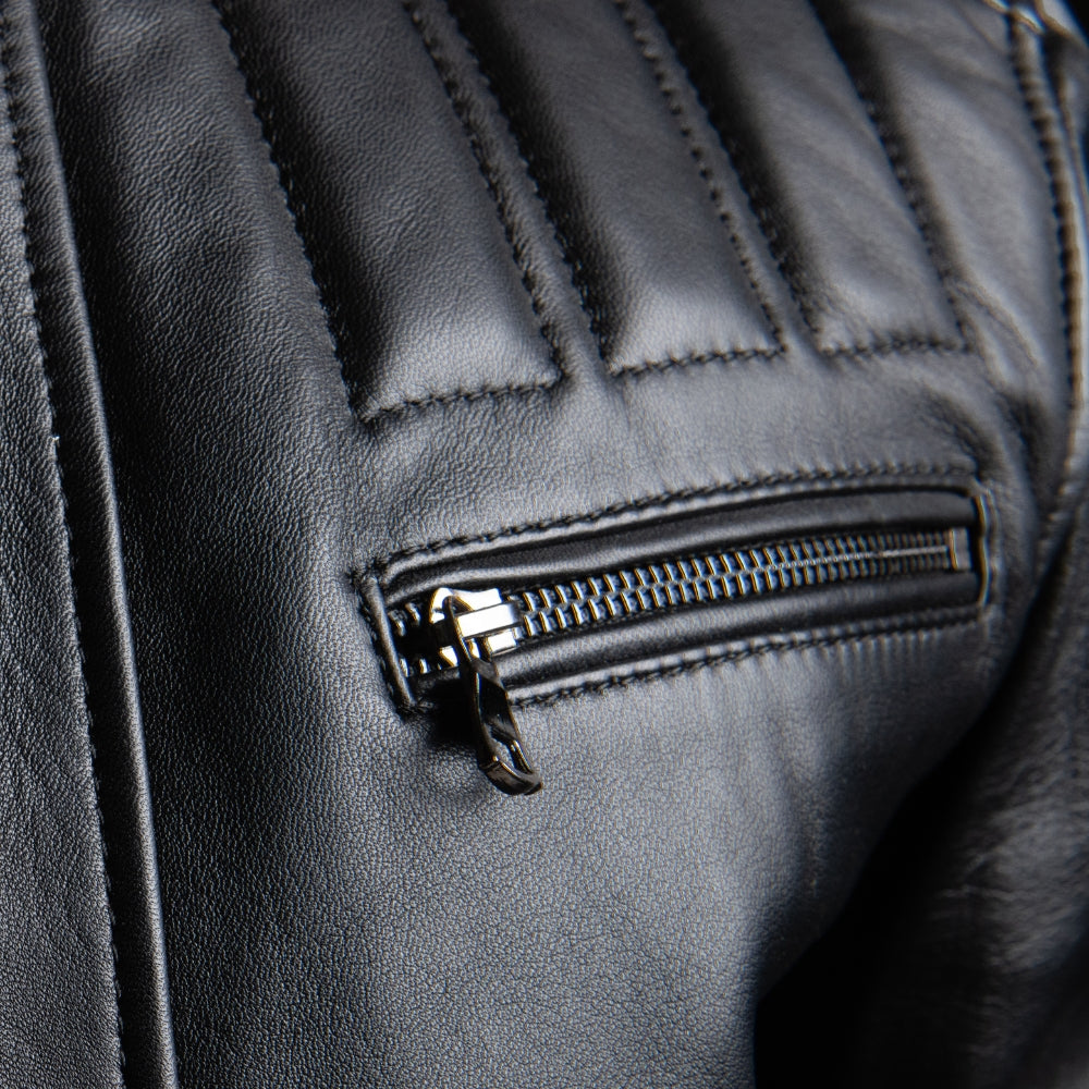 Piombino – Classic Black Moto Leather Jacket for Men Media 3