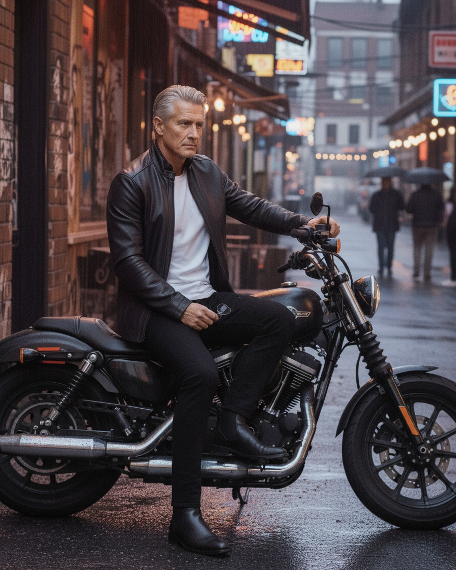 Rimini – Premium Black Leather Shirt Collar Jacket