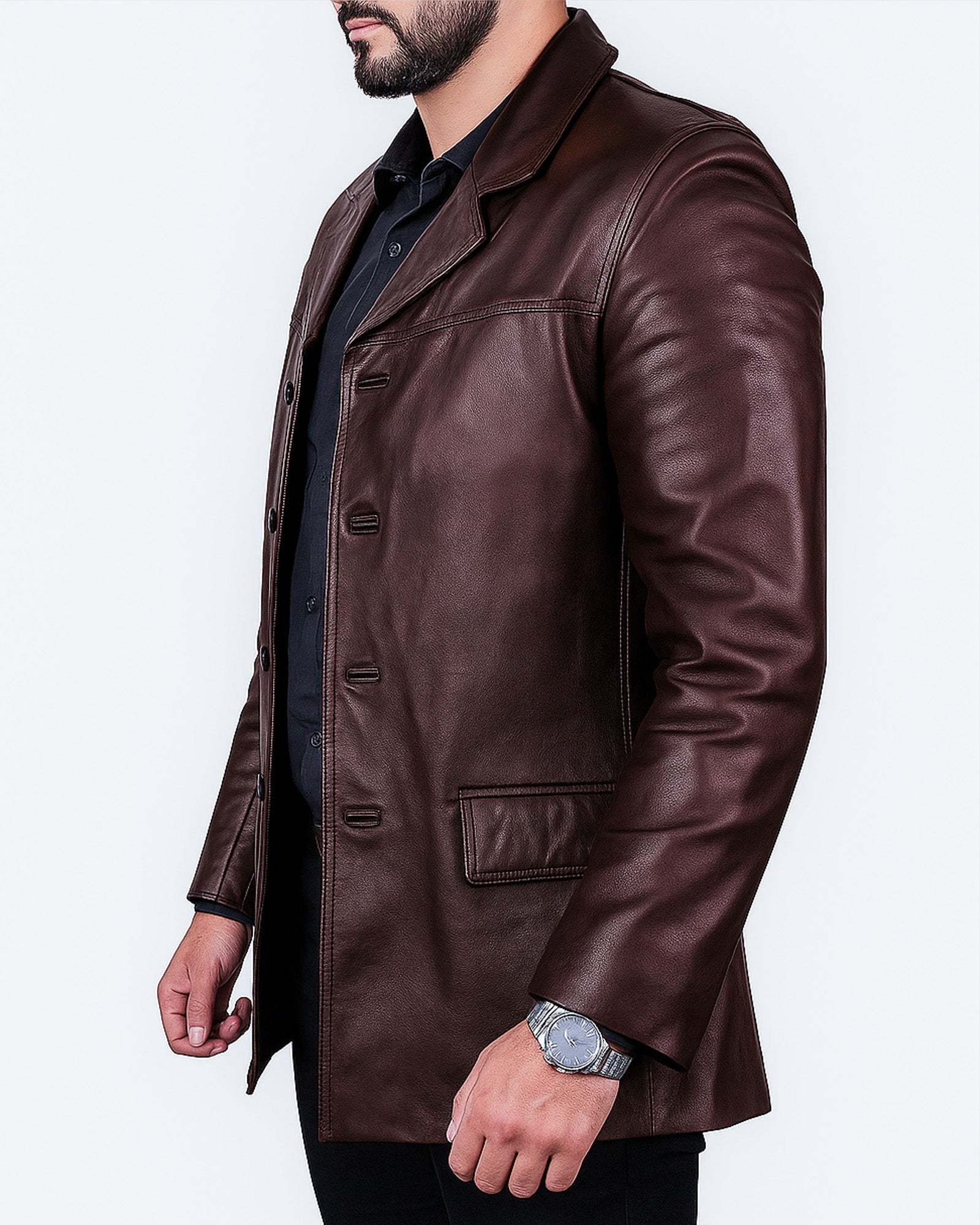 Men's Brown Leather blazer