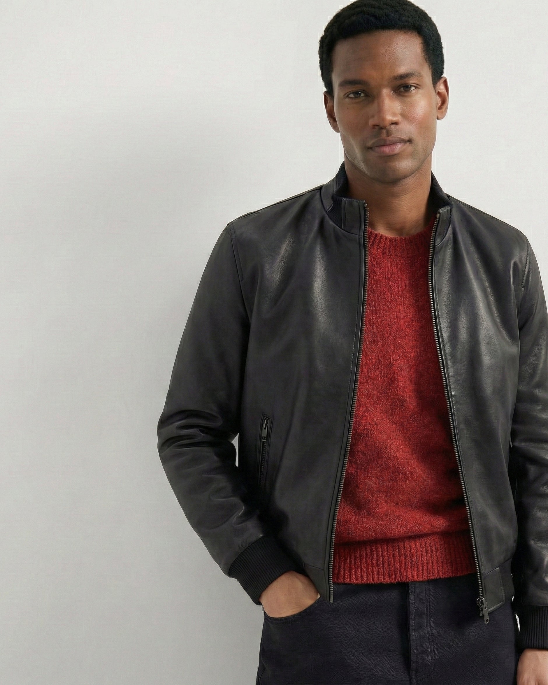 Men's Bomber Leather Jackets - Luxury Aviation Style - Leatherwear