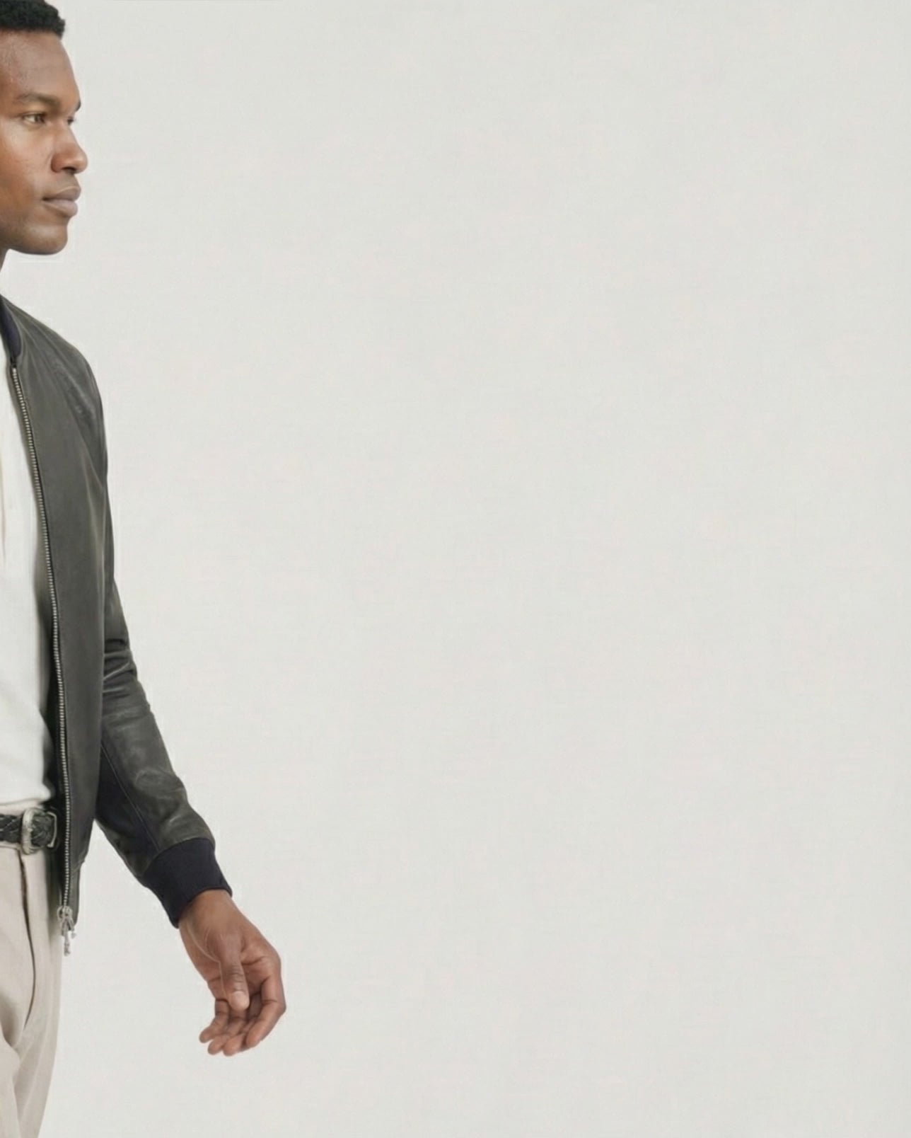 Lusso – Premium Black Leather Bomber Jacket